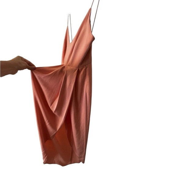 Shona Joy Core Cocktail Draped Dress in Pink Women's Size 2 Bridesmaid Event - Picture 9 of 16